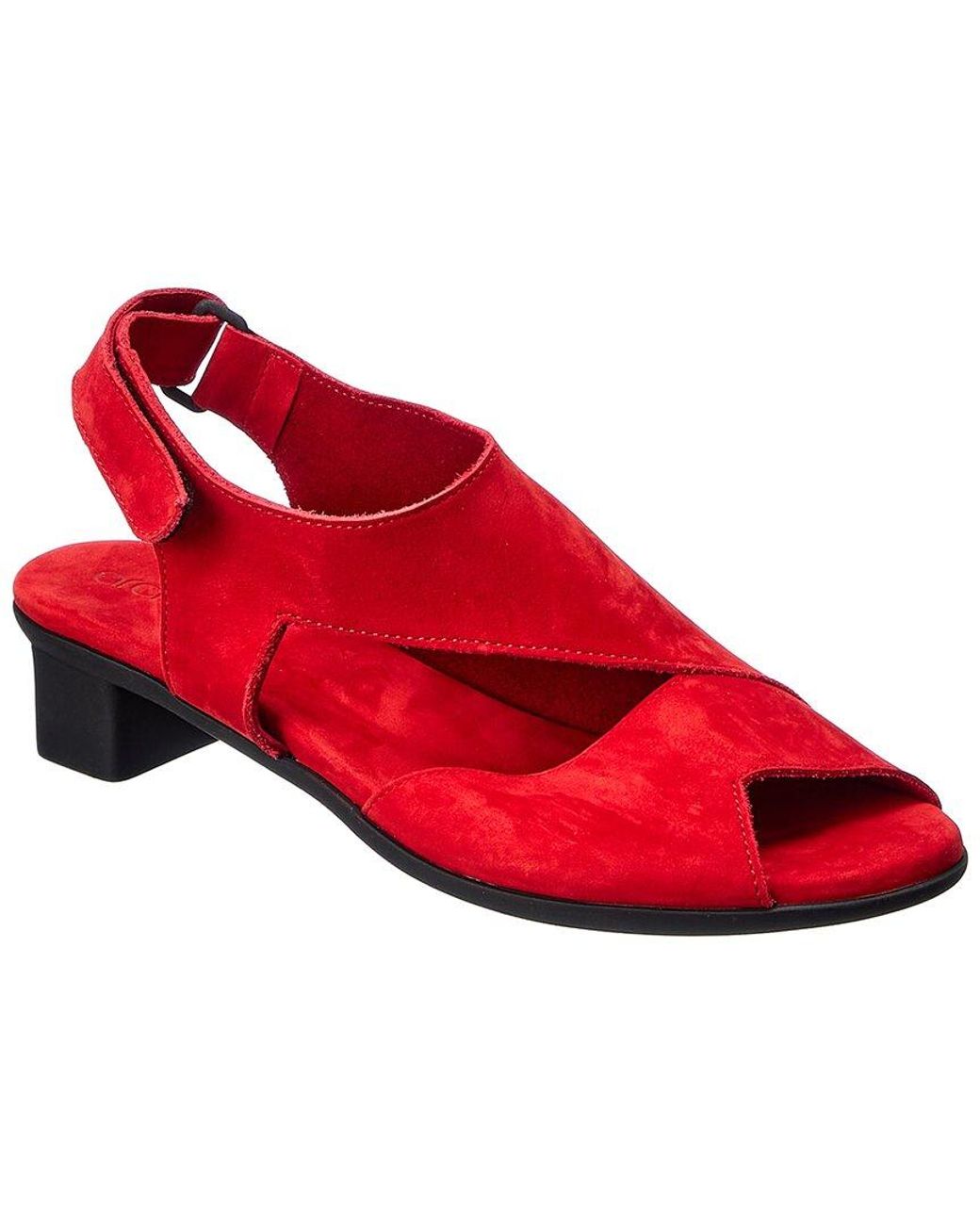 Arche Red Obibbi Leather Sandal