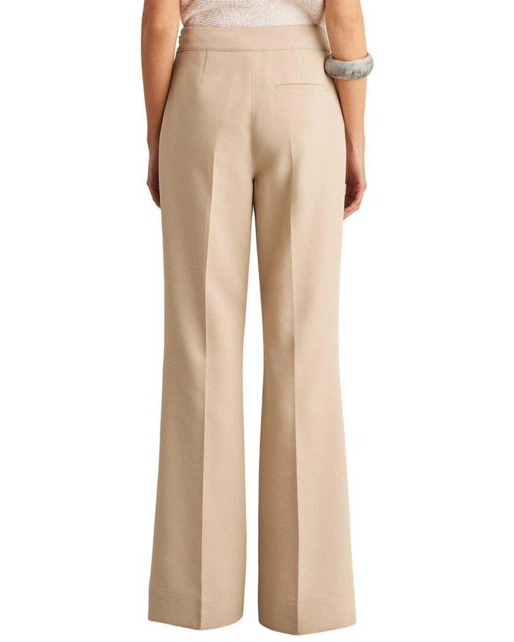 Reiss Natural Sidney Wide Leg Trouser