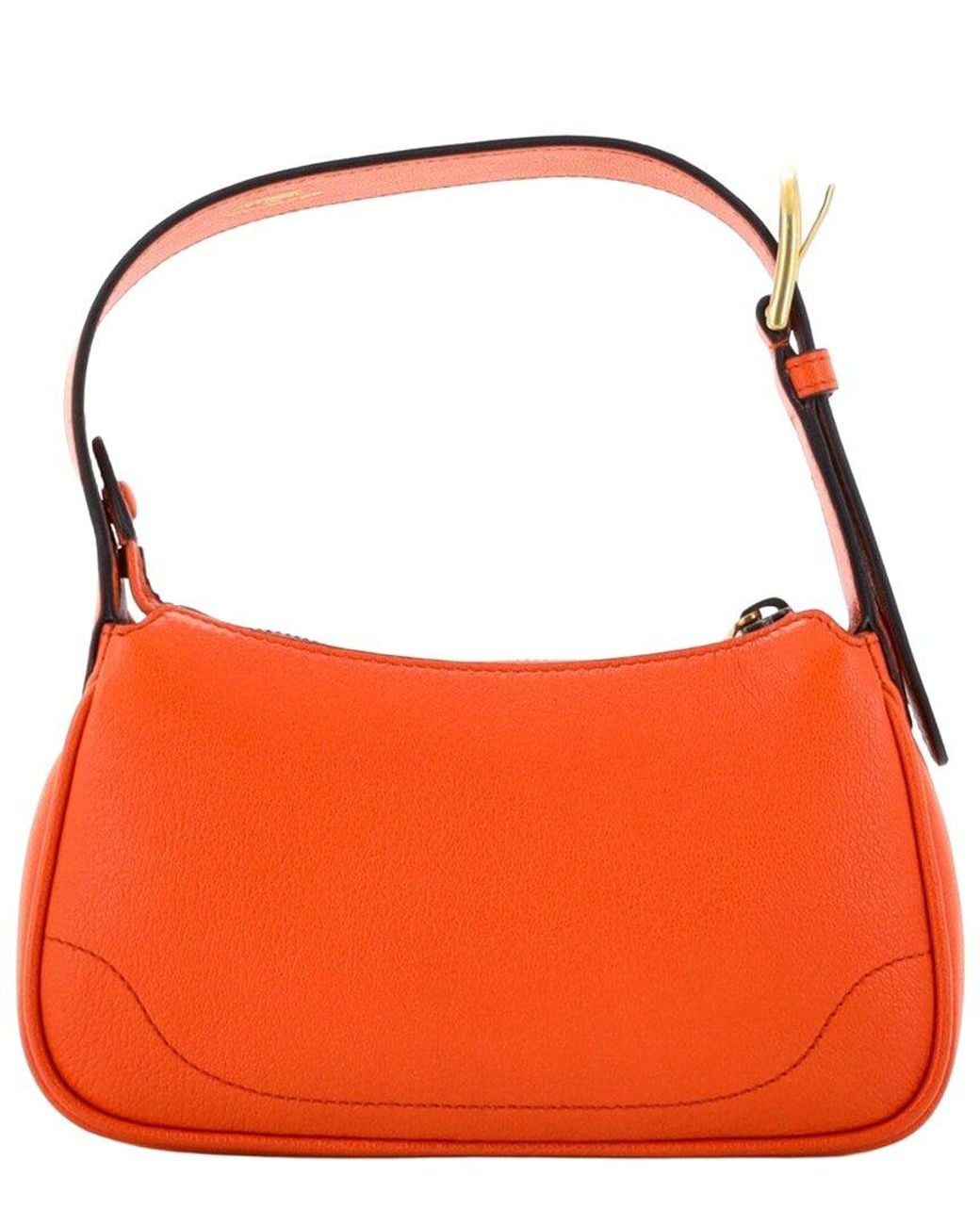 Gucci Orange Sheep Leather Aphrodite Shoulder Bag Mini (Authentic Pre-Loved)