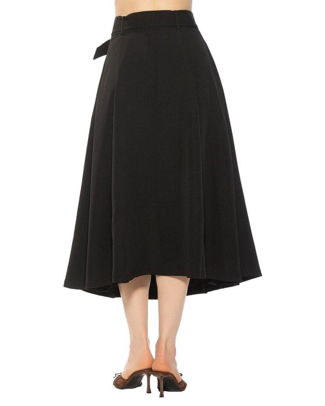 Alexia Admor Black Eline A-Line Skirt