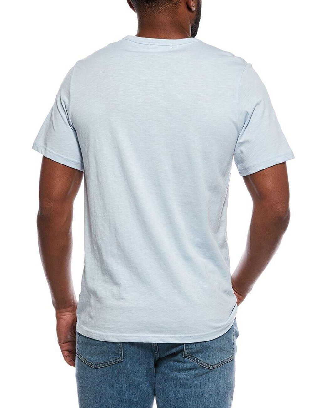 Onia Blue Slub T-Shirt for men