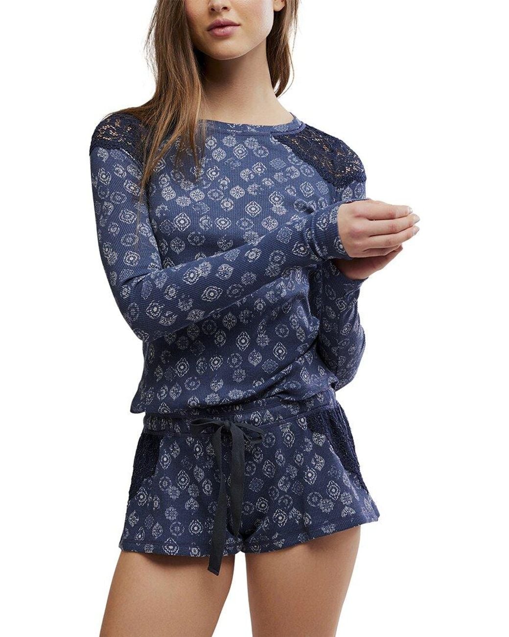 Free People Blue Made You Blush Layering Top