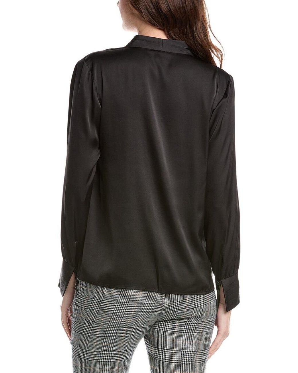 Anne Klein Black Button Blouse