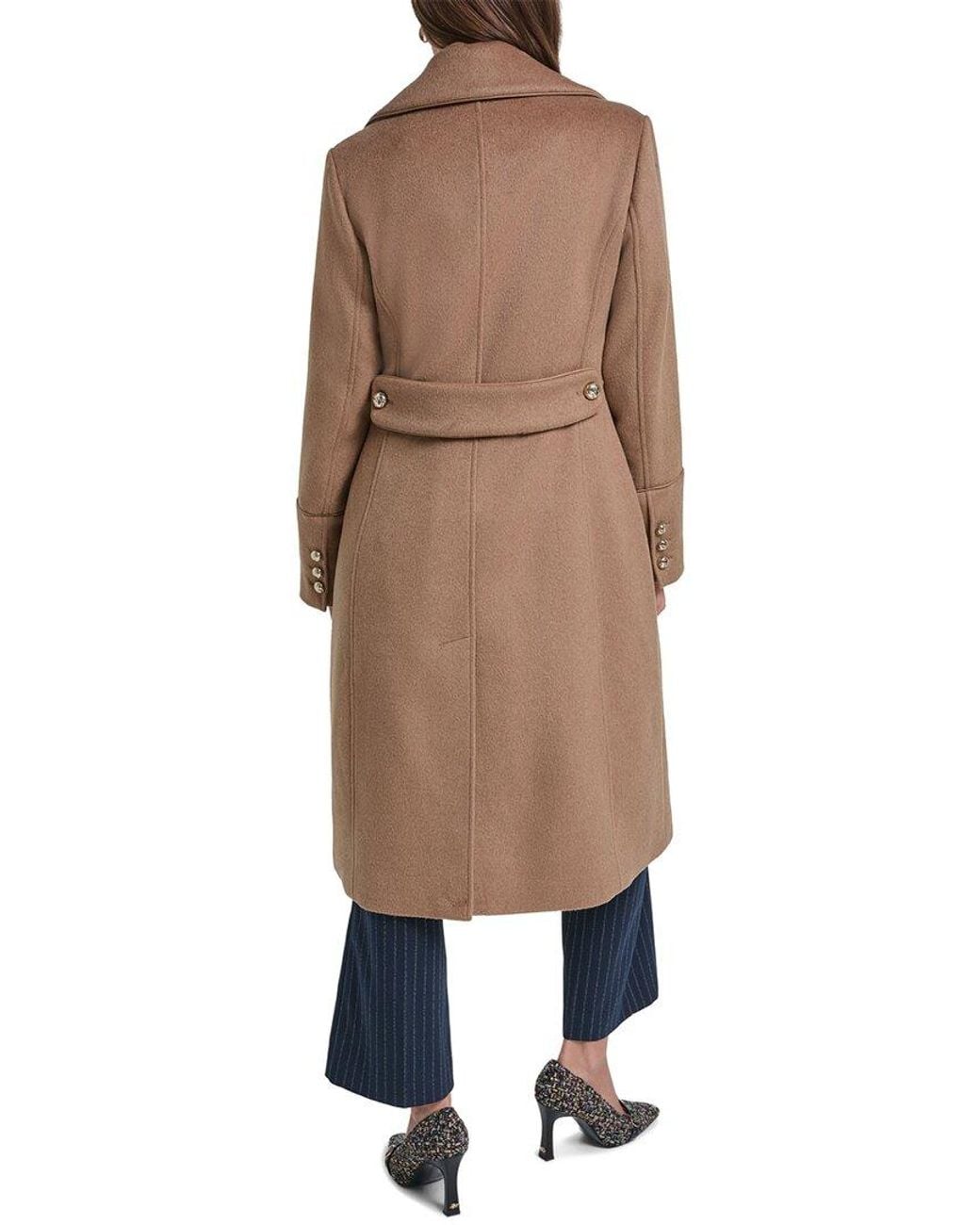 Karl Lagerfeld Natural Wool-Blend Coat
