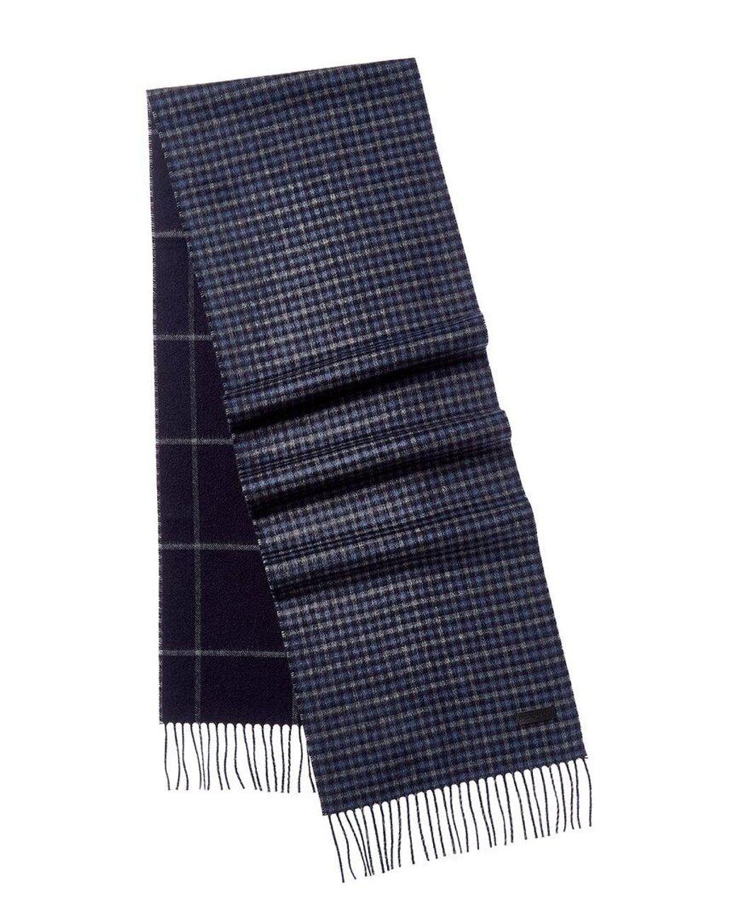 Bruno Magli Blue Silk & Cashmere-Blend Scarf for men