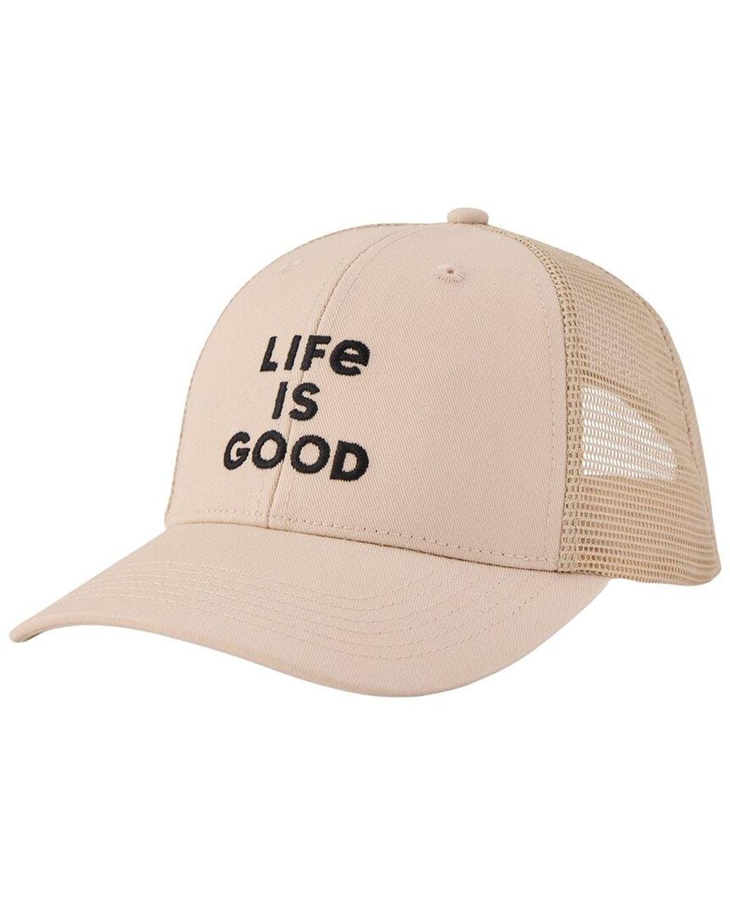 Life Is Good. Natural Trucker Hat for men