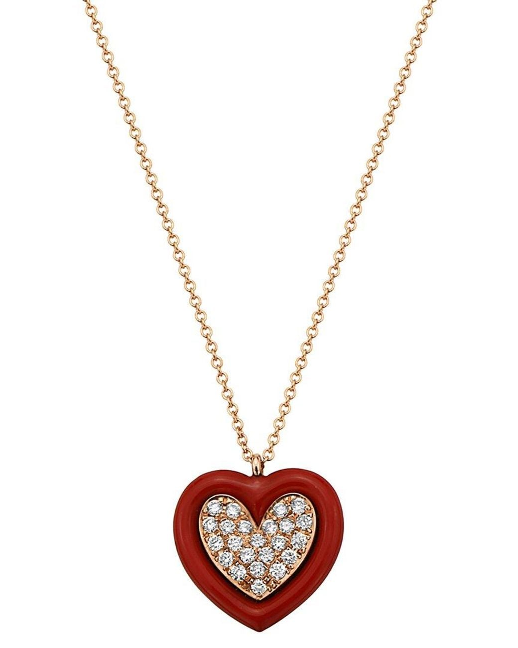 Effy Fine Jewelry Metallic 14K Rose 0.17 Ct. Tw. Diamond Necklace