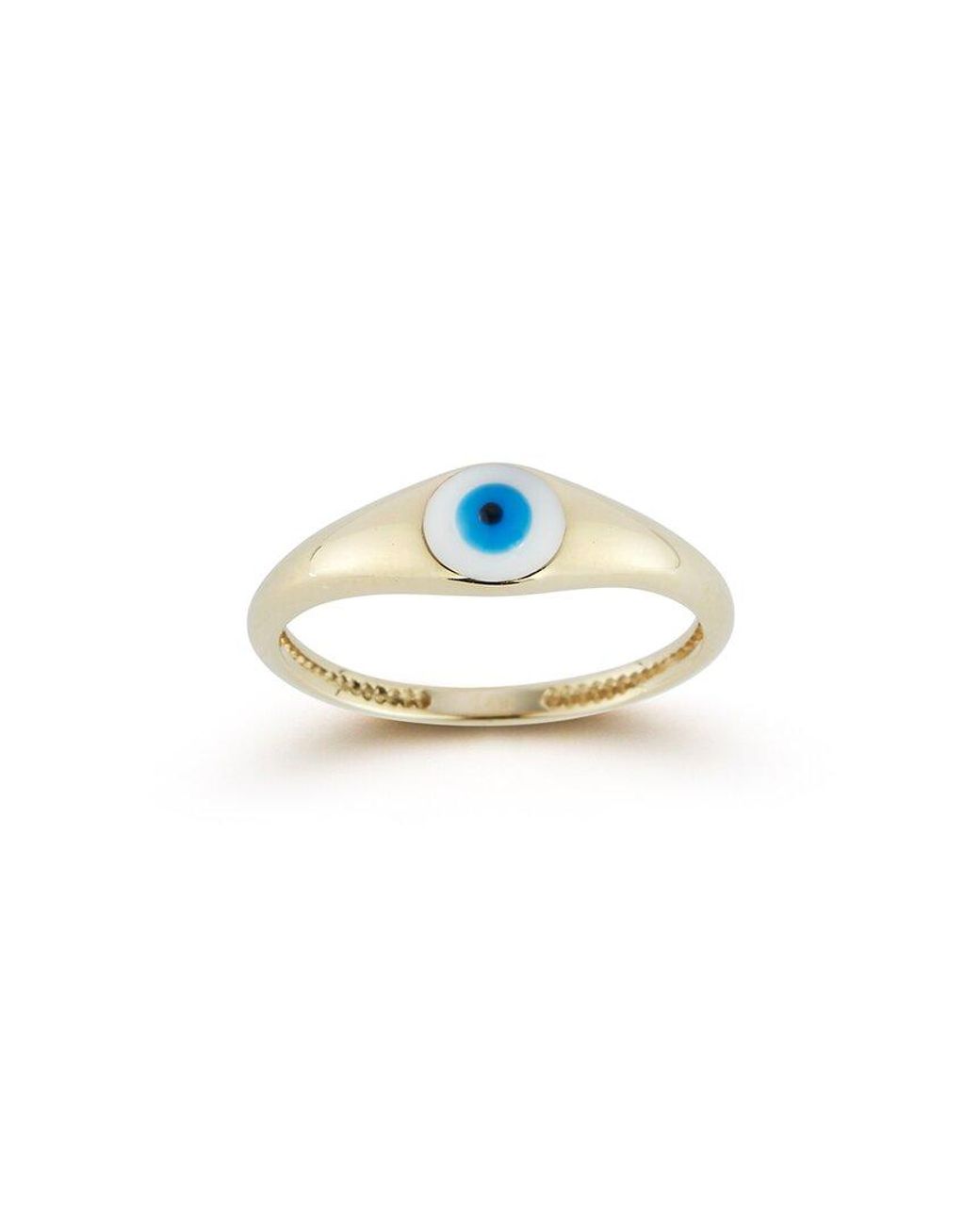Ember Fine Jewelry Multicolor 14k Enamel Evil Eye Signet Ring