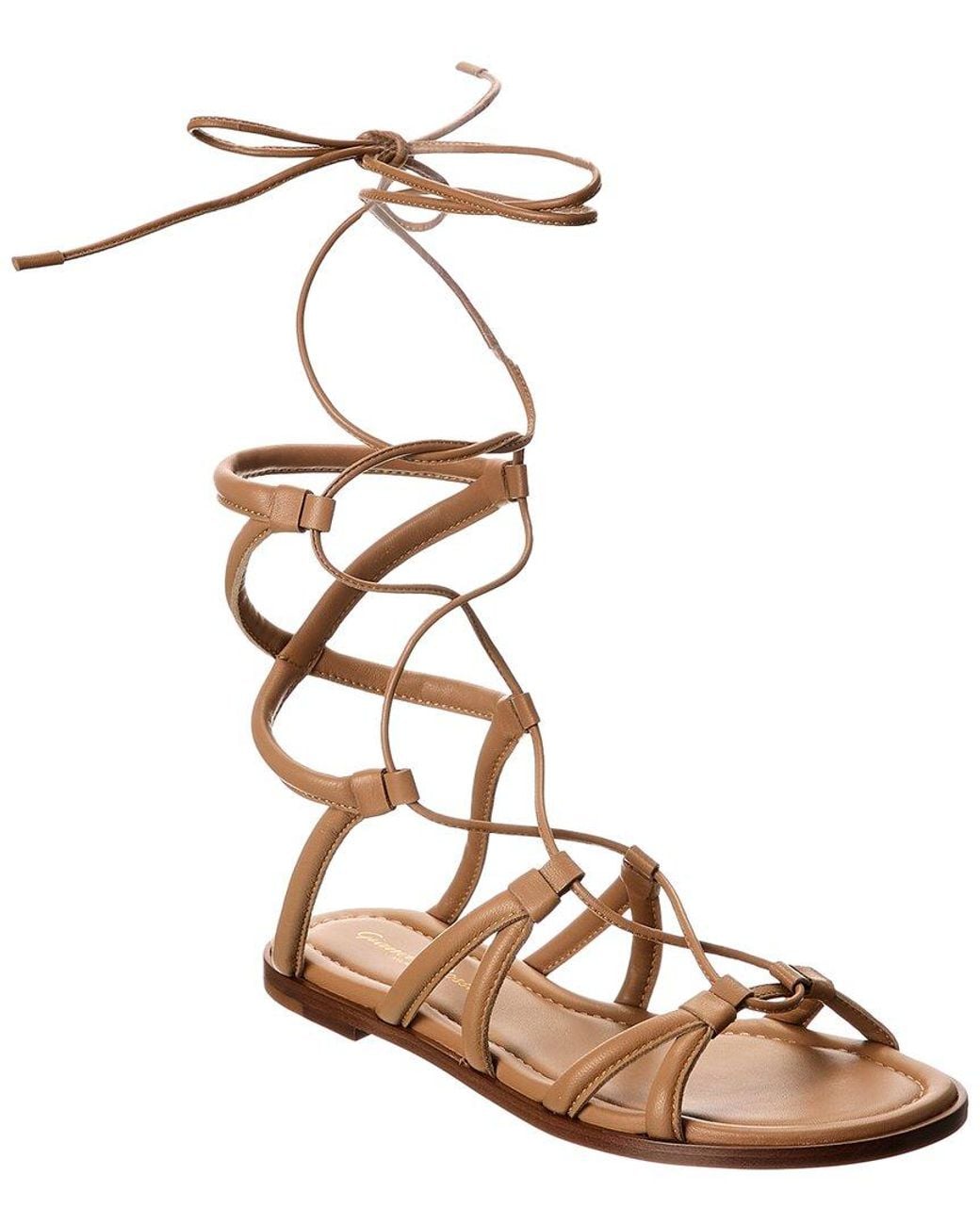Gianvito Rossi Brown Vesta Leather Sandal