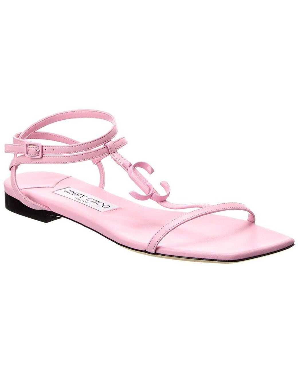 Jimmy Choo Pink Jc Leather Sandal