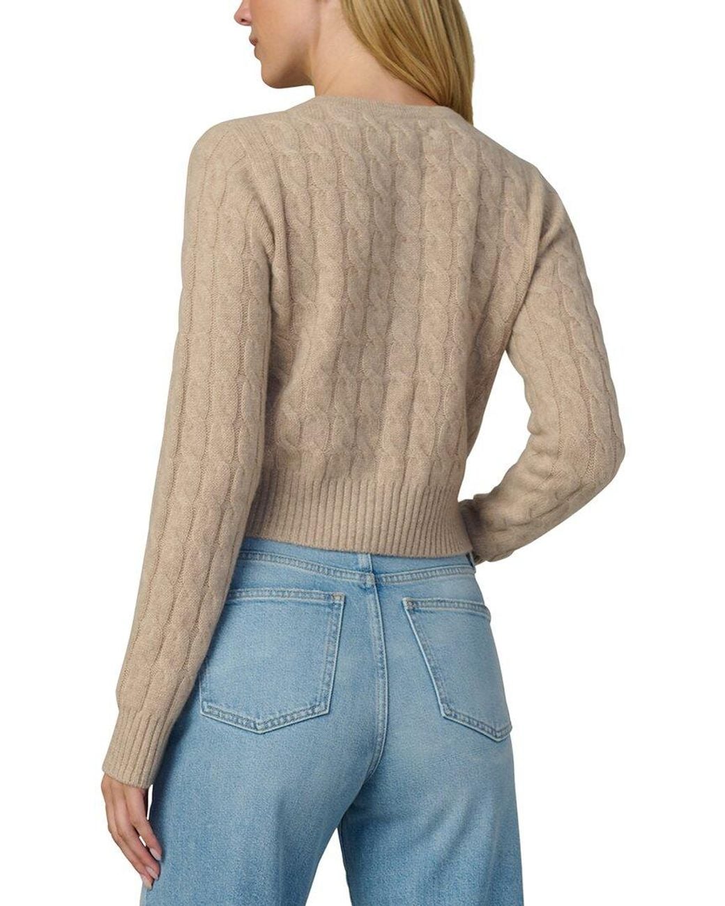 Joe's Jeans Blue The Cable Dani 100% Cashmere Cardigan