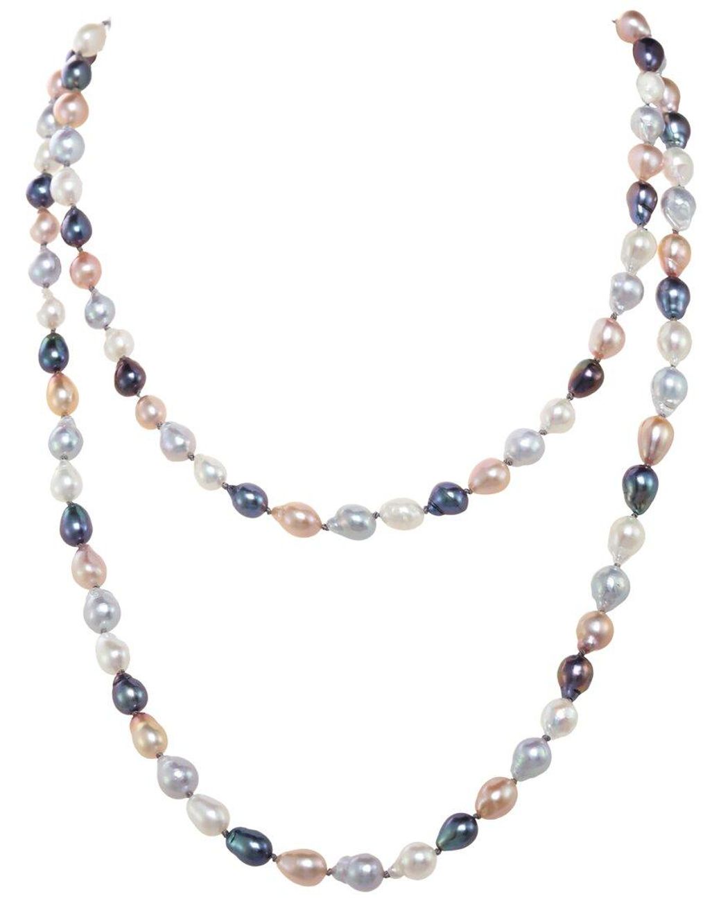 Margo Morrison Metallic Silver Pearl Necklace