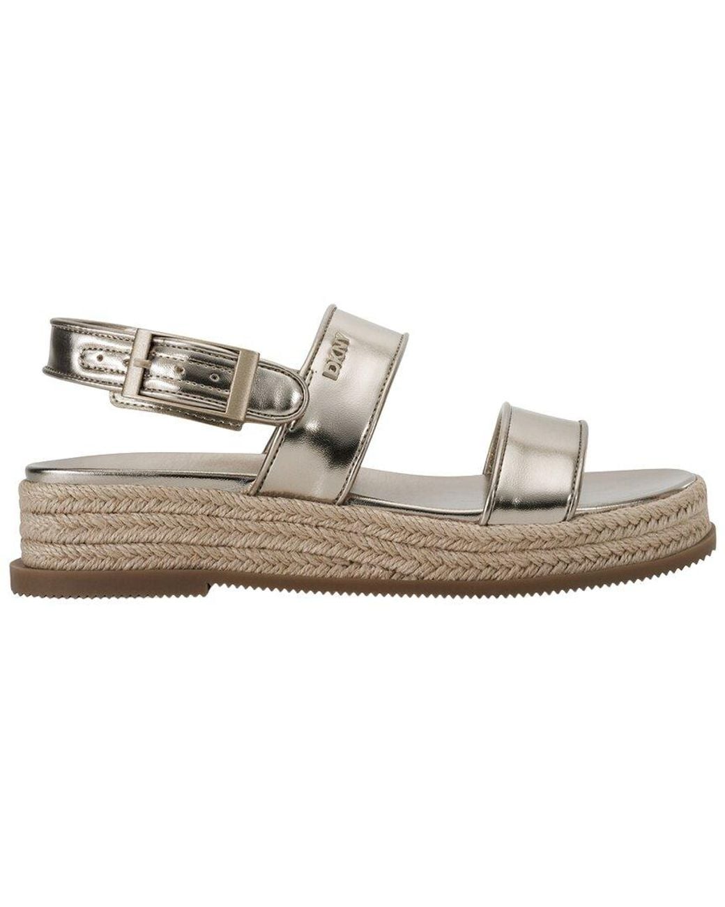DKNY Metallic Bernae Slingback Wedge Espadrille