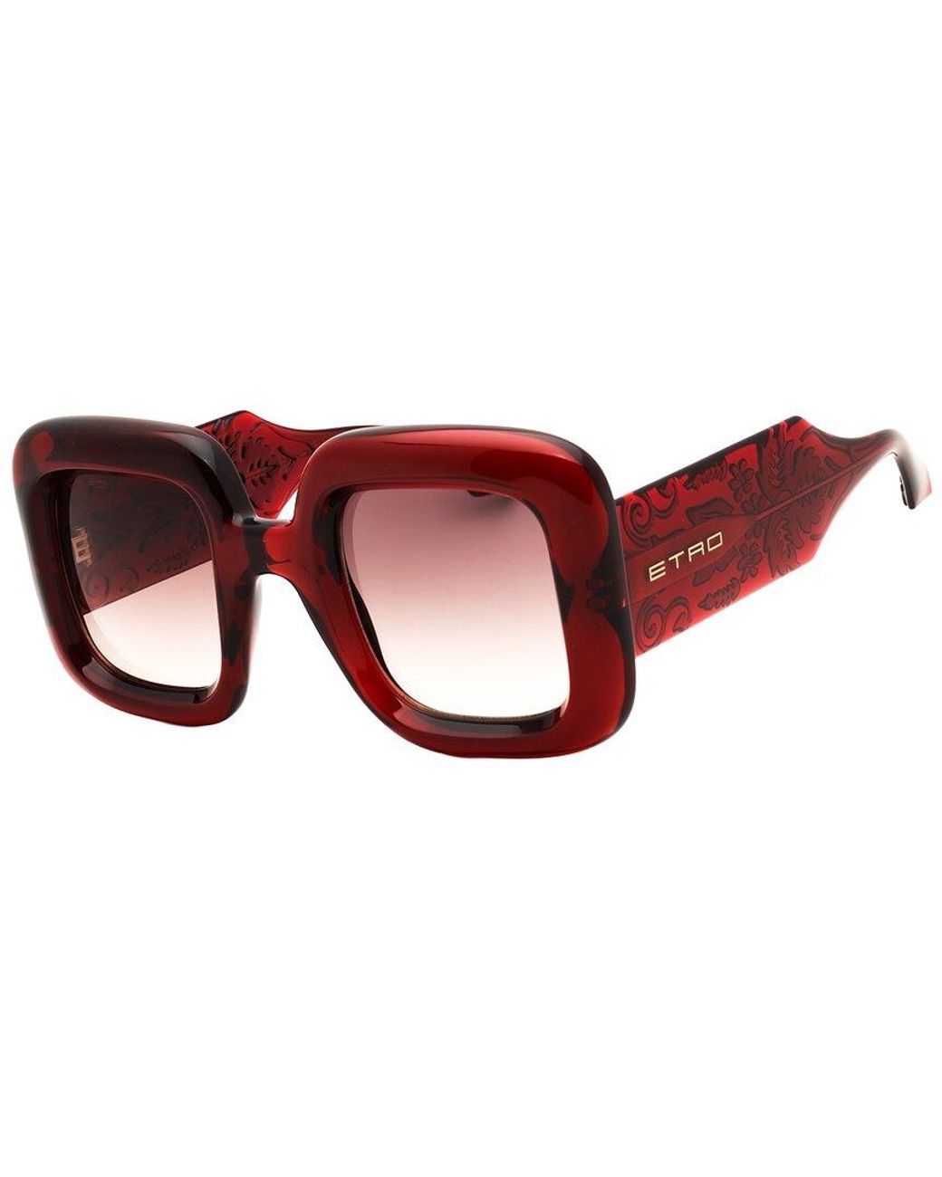 Etro Red 48Mm Sunglasses