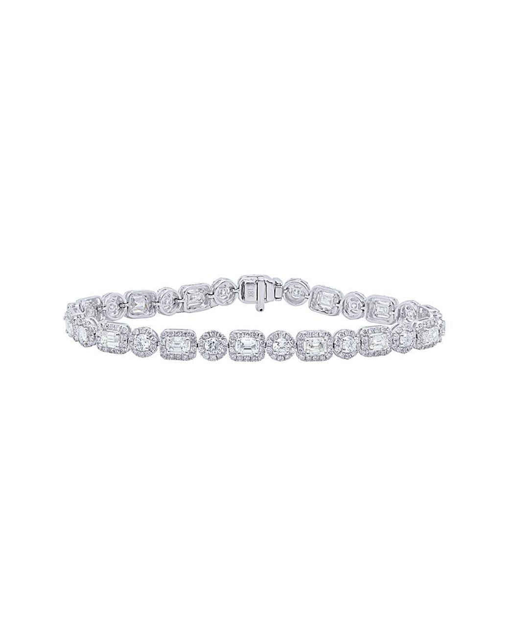 Diana M Multicolor Fine Jewelry 18k 6.03 Ct. Tw. Diamond Bracelet
