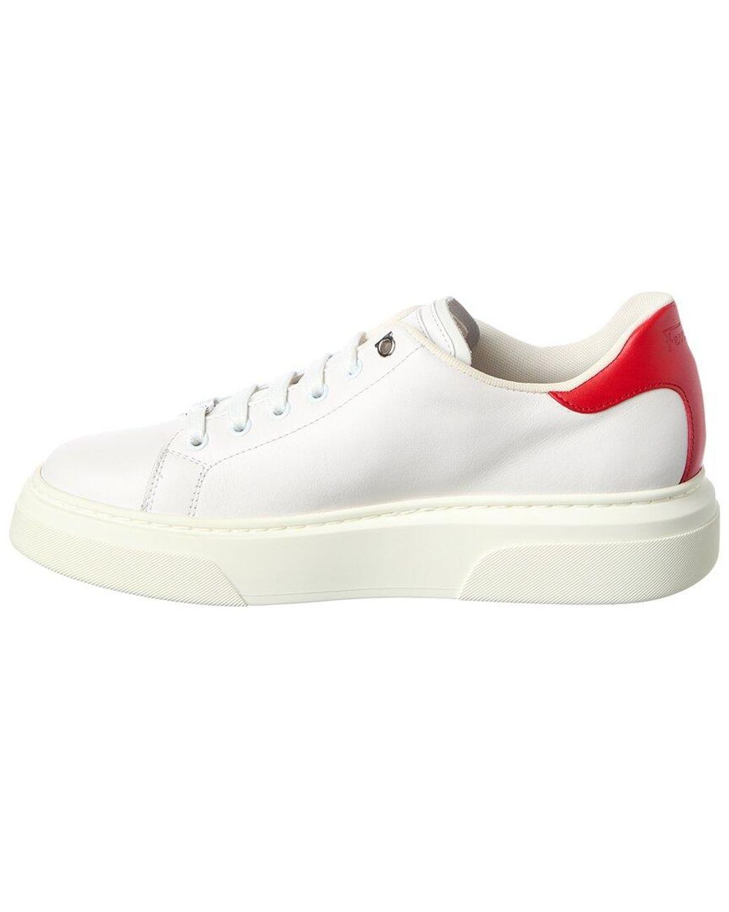 Ferragamo White Cassandra Leather Sneaker