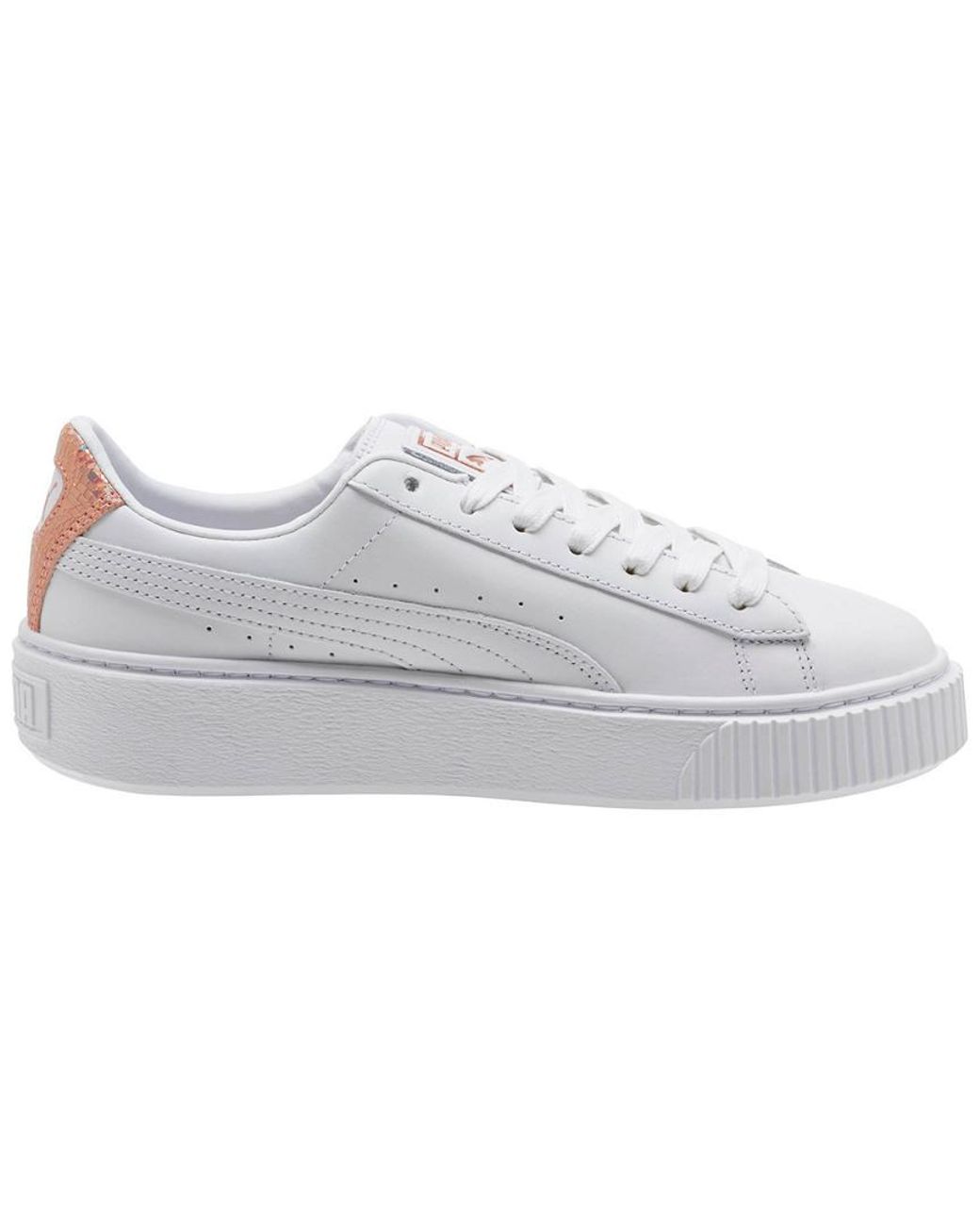 PUMA Basket Platform Rg ( White/rose Gold) Shoes | Lyst Australia