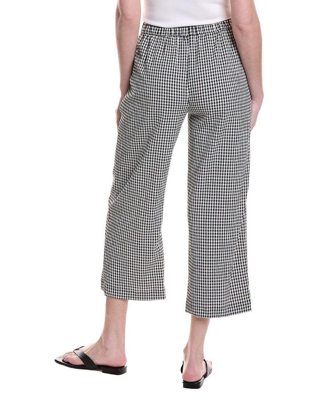 Vince Camuto Gray Seersucker Straight Leg Pant