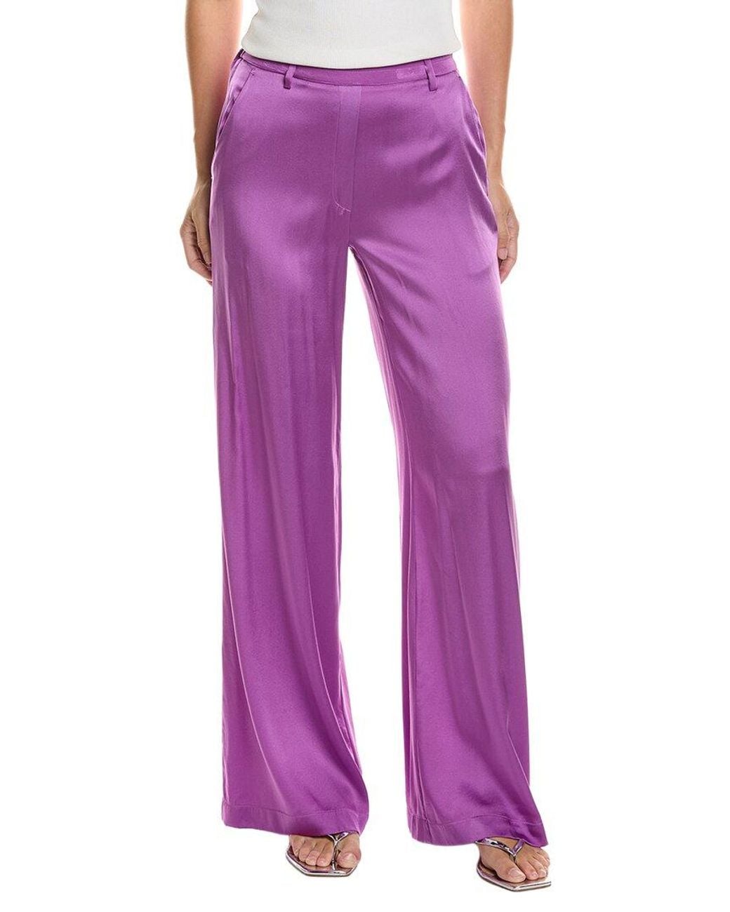 Forte_forte Purple Silk-Blend Pant