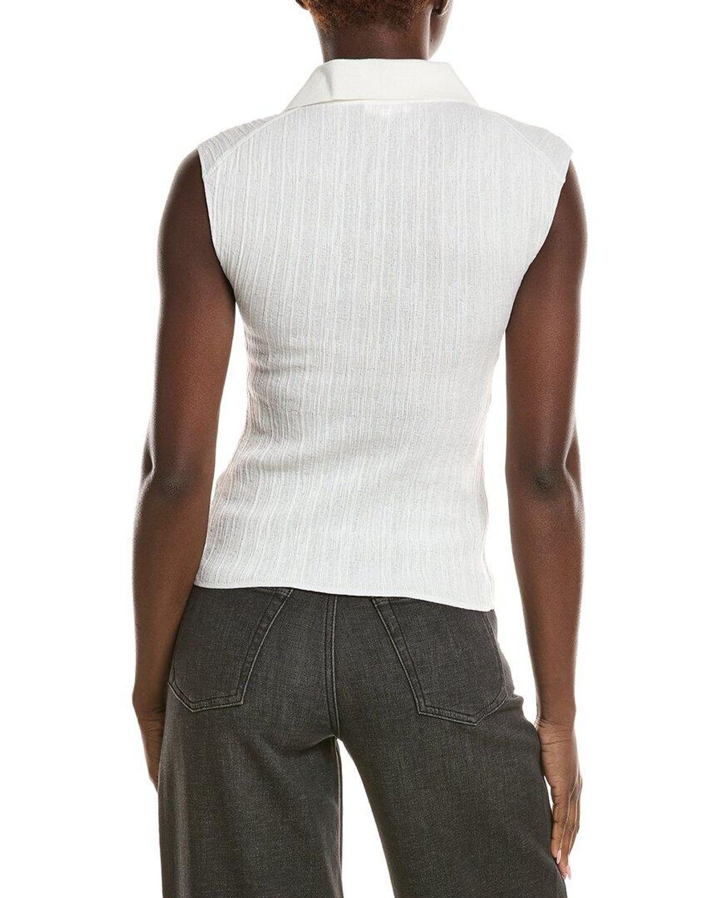 A.L.C. White Ollie Top