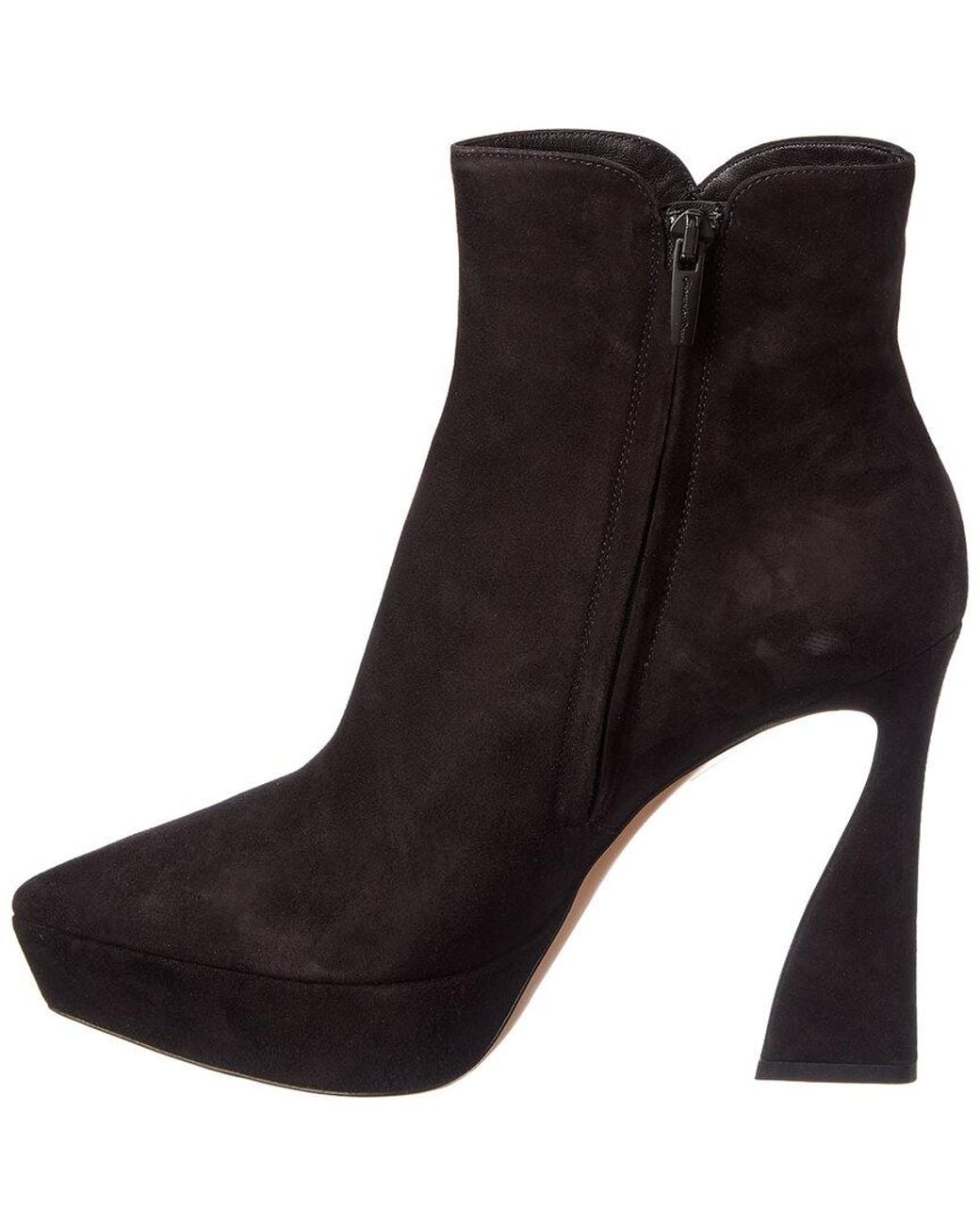 Gianvito Rossi Black Vertigo 85 Suede Platform Boot