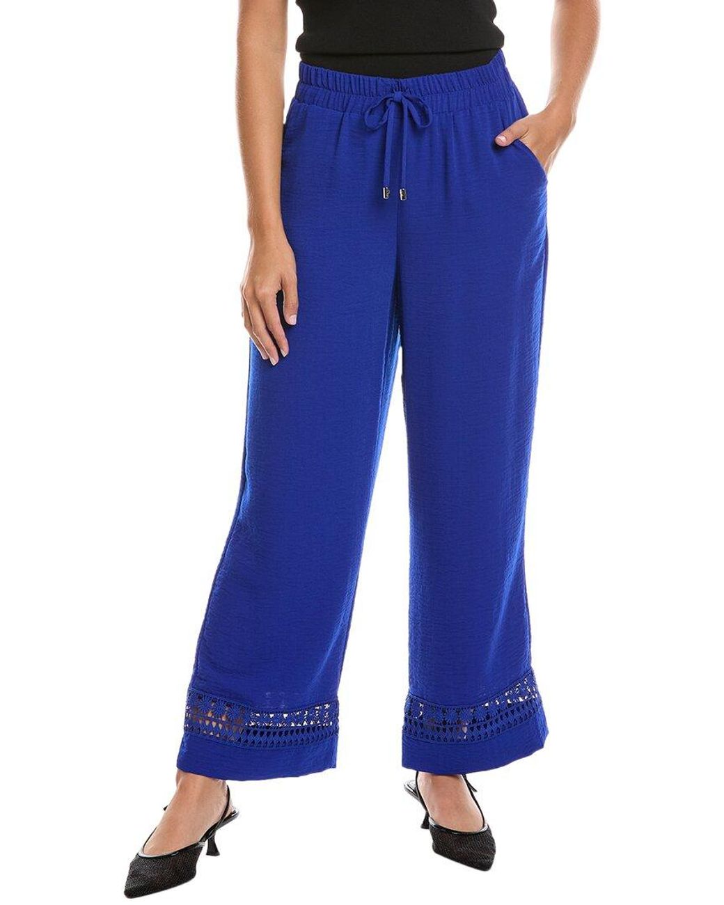 Joseph Ribkoff Blue Embroidered Pant