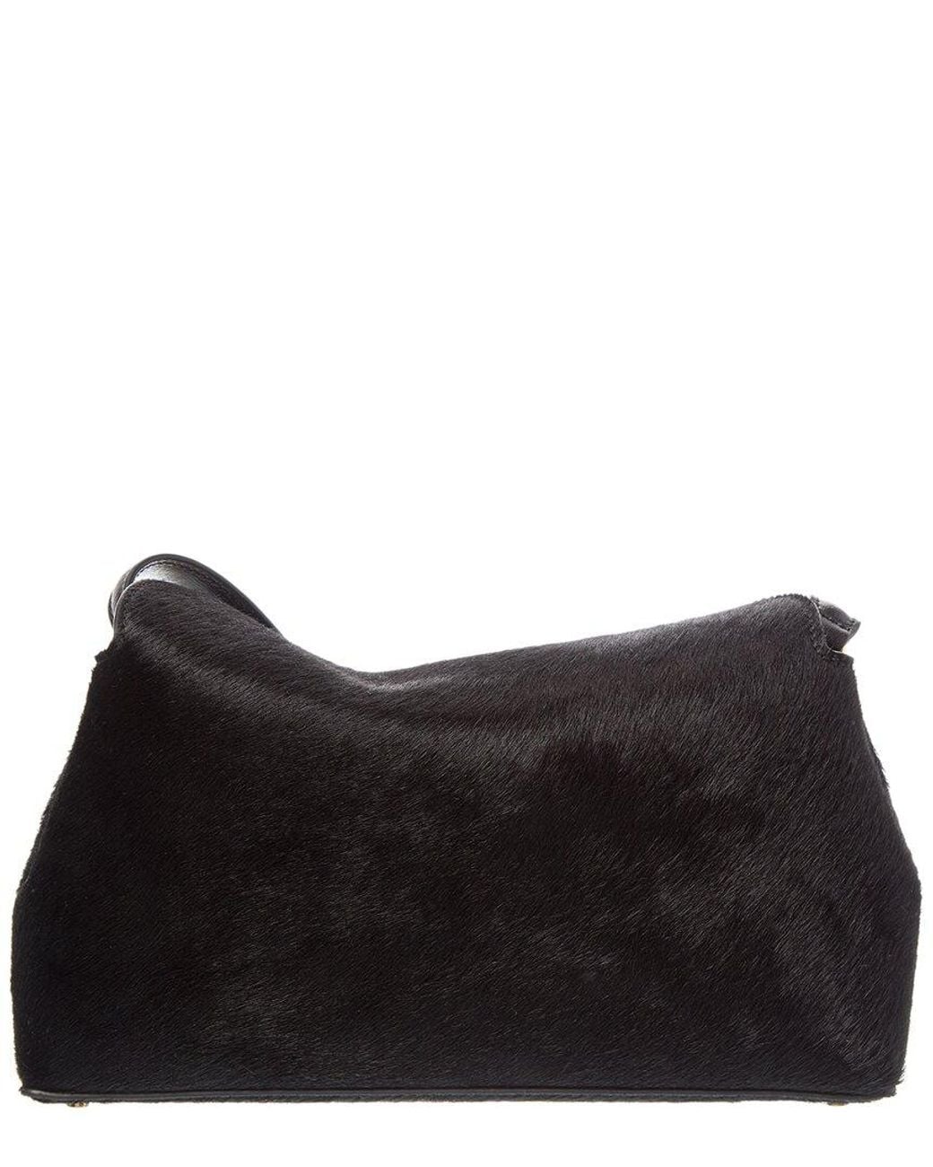 Totême Black T Lock Haircalf Shoulder Bag