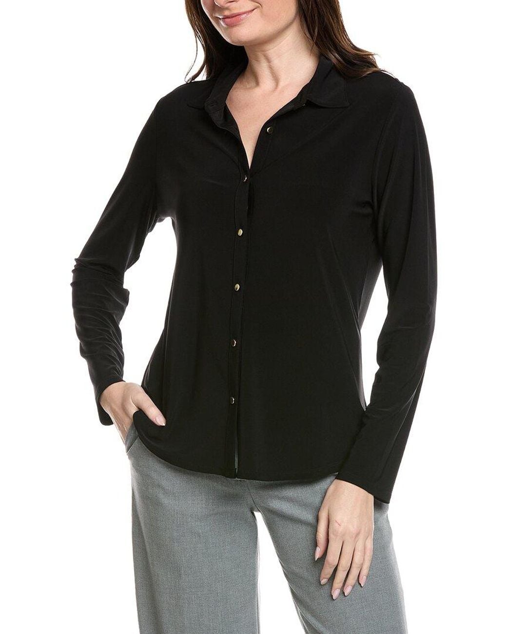 Joseph Ribkoff Black Button-Front Shirt