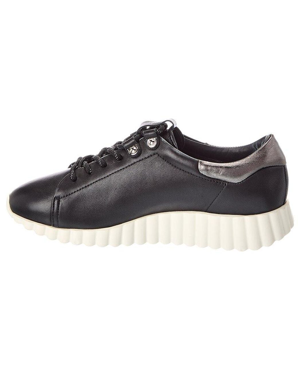 Ferragamo Black Ninfa Leather Sneaker