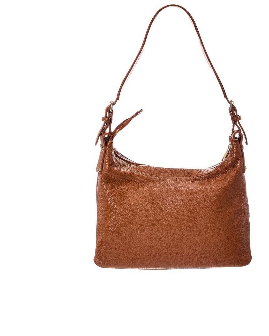 Italian Leather Brown Shoulder Bag Leather Top Handle Bag