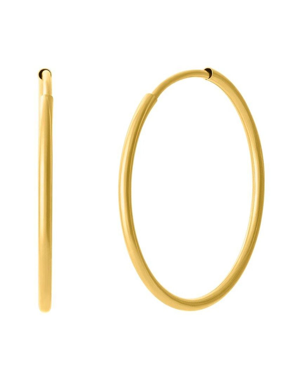 Italian Gold Metallic Max + Stone 14k Endless Earrings