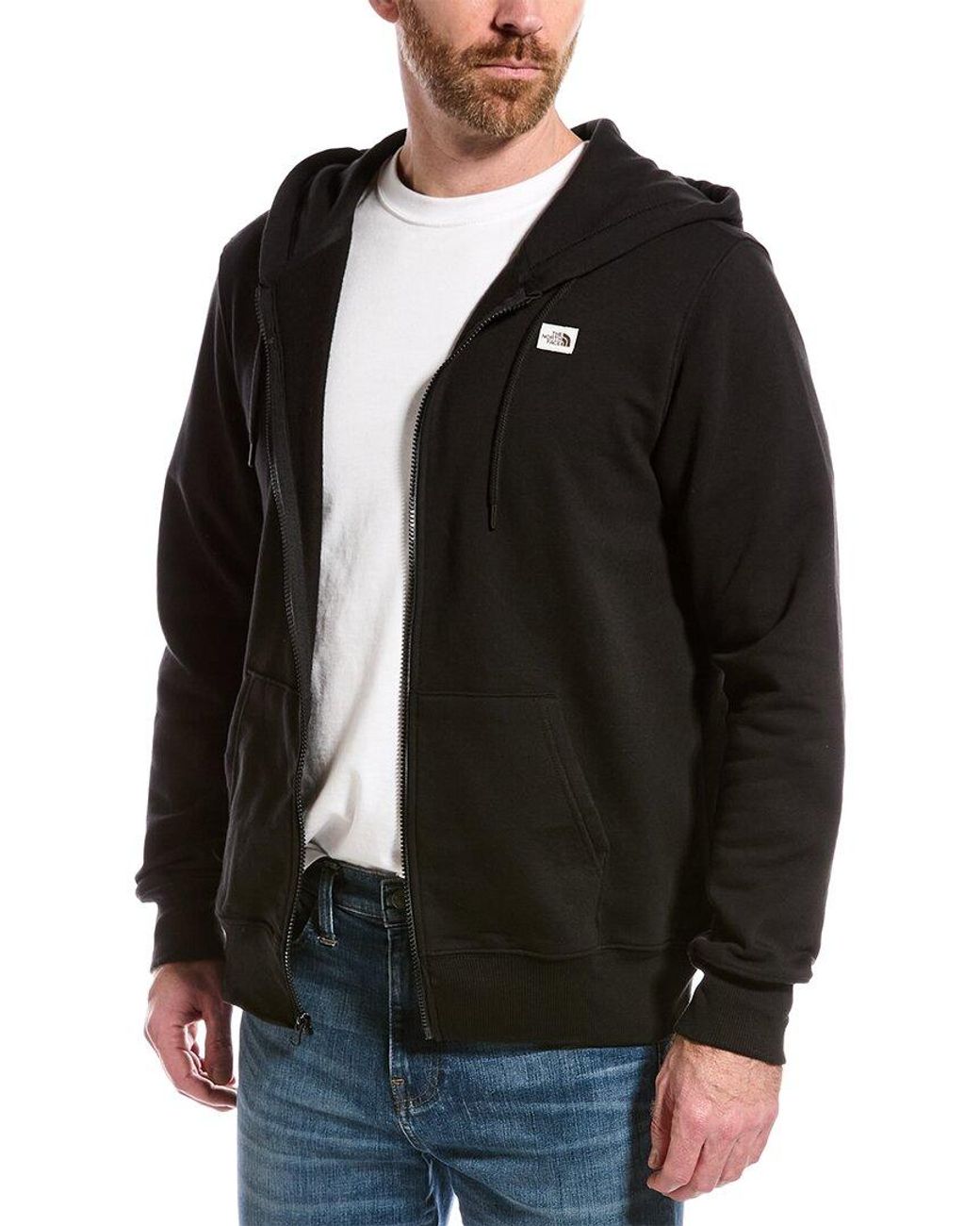 The North Face Heritage Patch Full Zip Hoodie in Black for Men Lyst