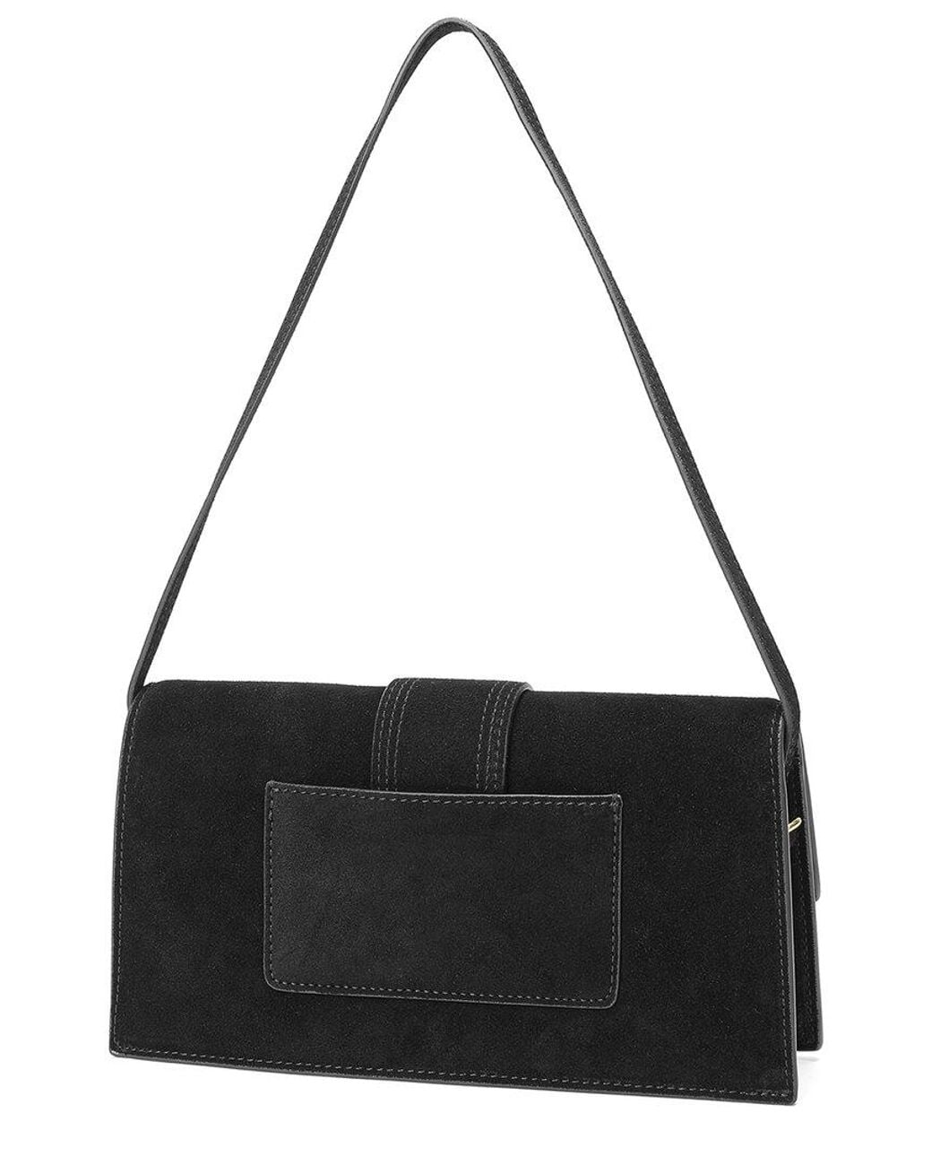Tiffany & Fred Paris Black Full-Grain Leather Shoulder Bag