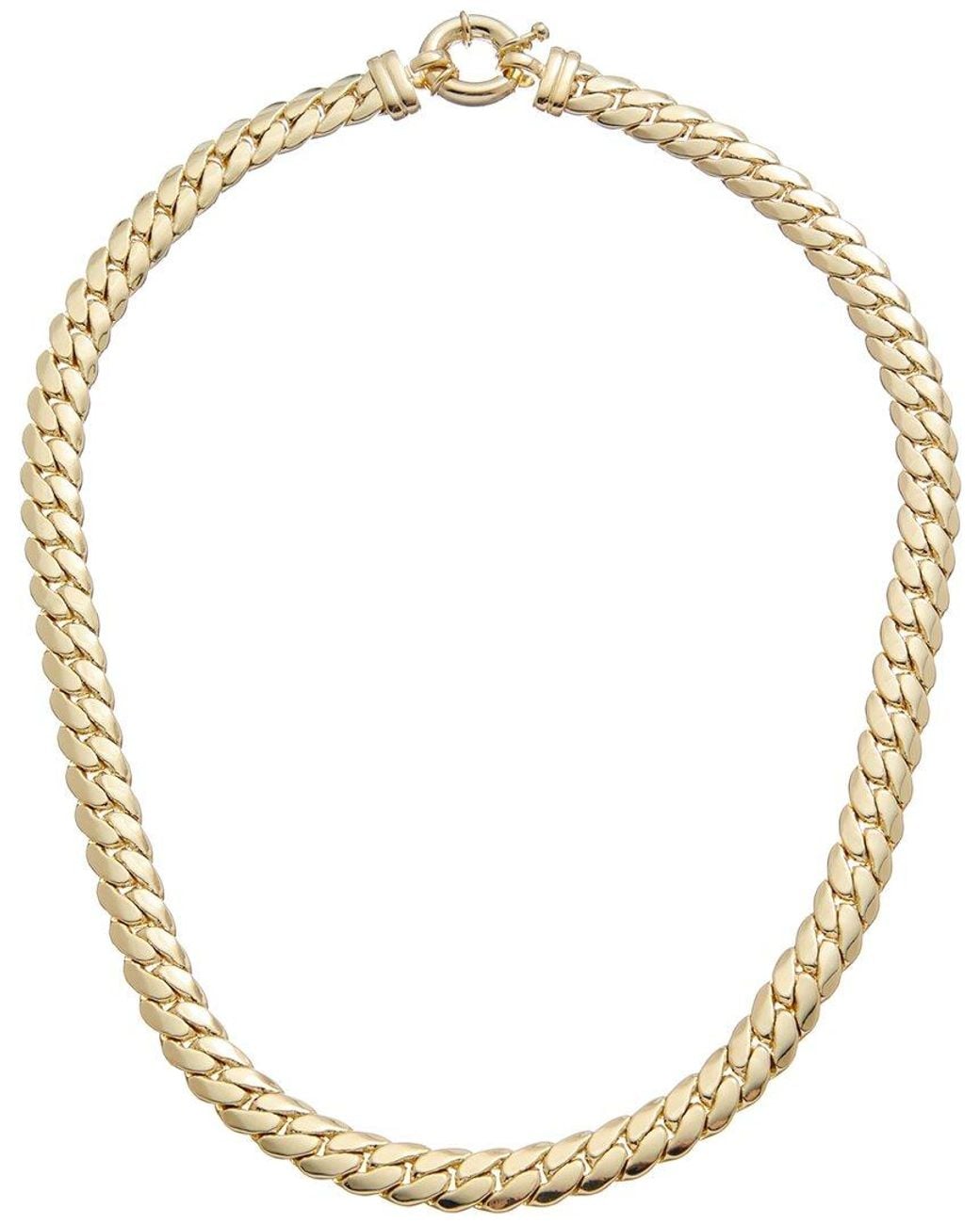 Juvell Metallic 18K Plated Cuban Link Necklace