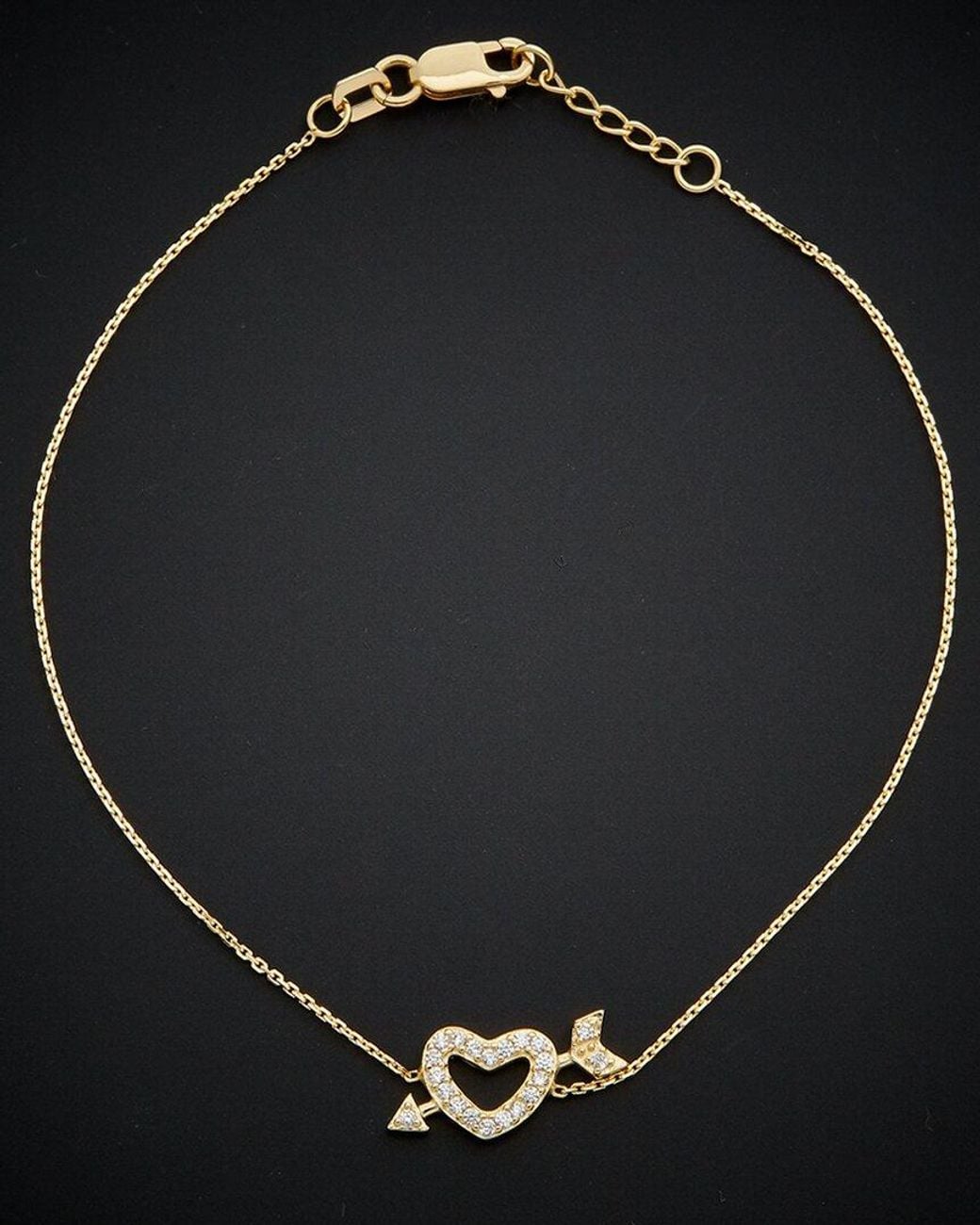 Italian Gold Black 14k Adjustable Bracelet
