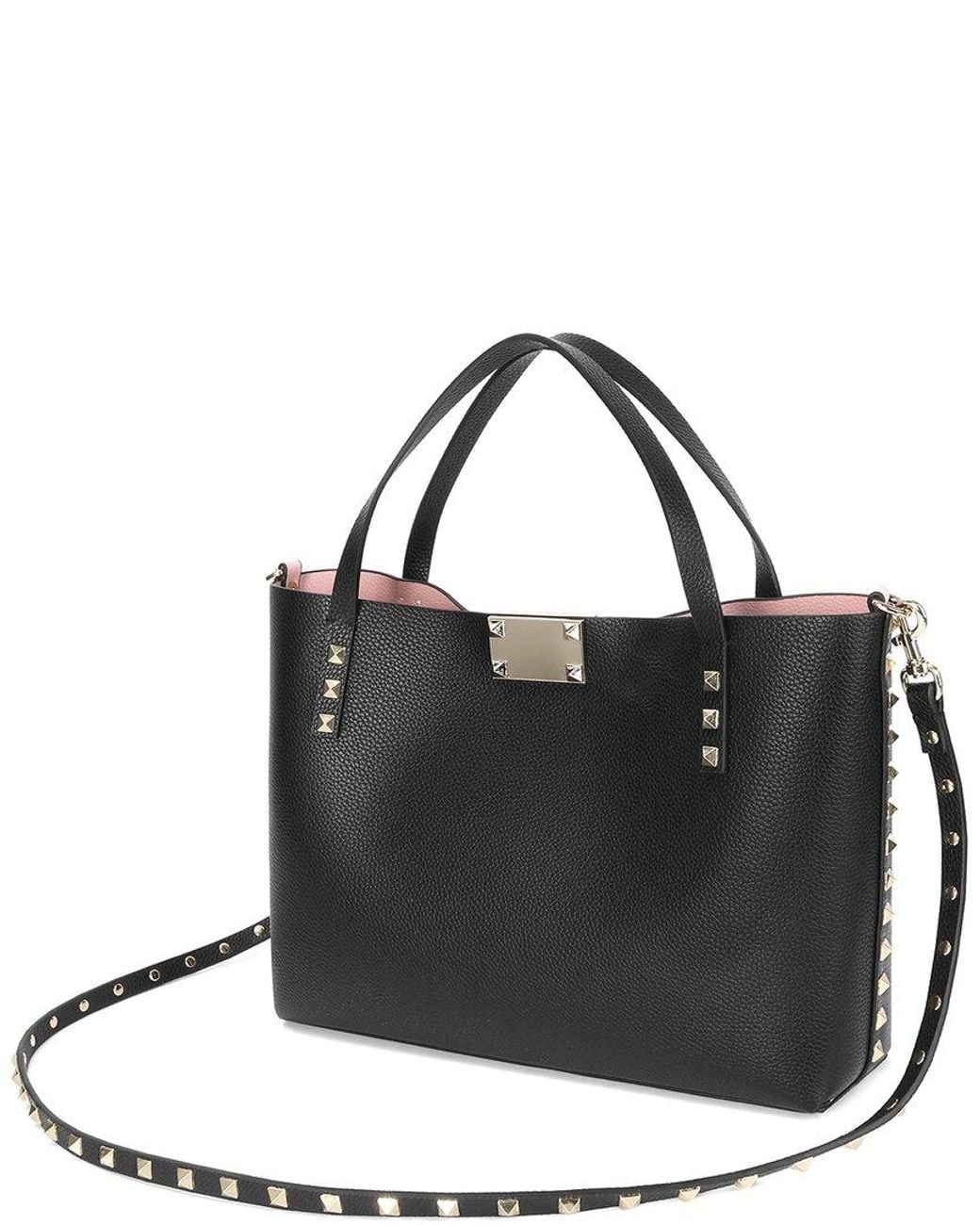 Tiffany & Fred Paris Black Studded Leather Tote