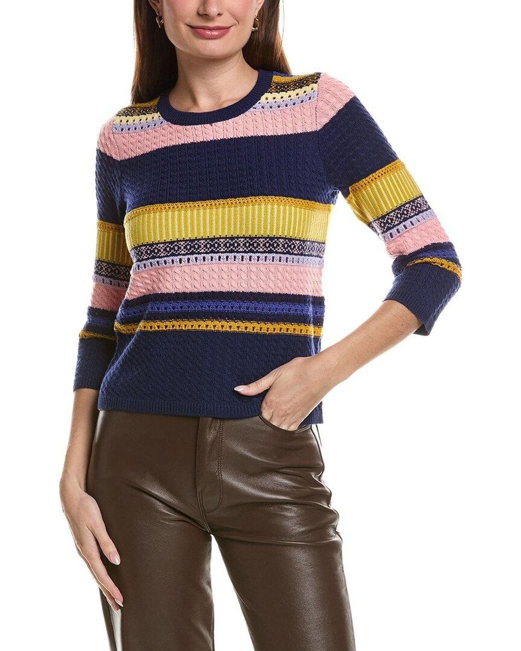 tyler boe Blue Georgie Wool-Blend Top