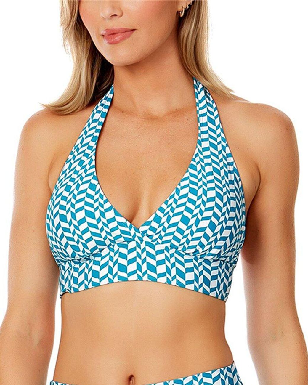Anne Cole Blue Marilyn Halter Top