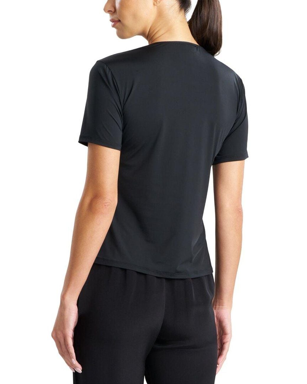 Natori Black Illusion T Shirt Top