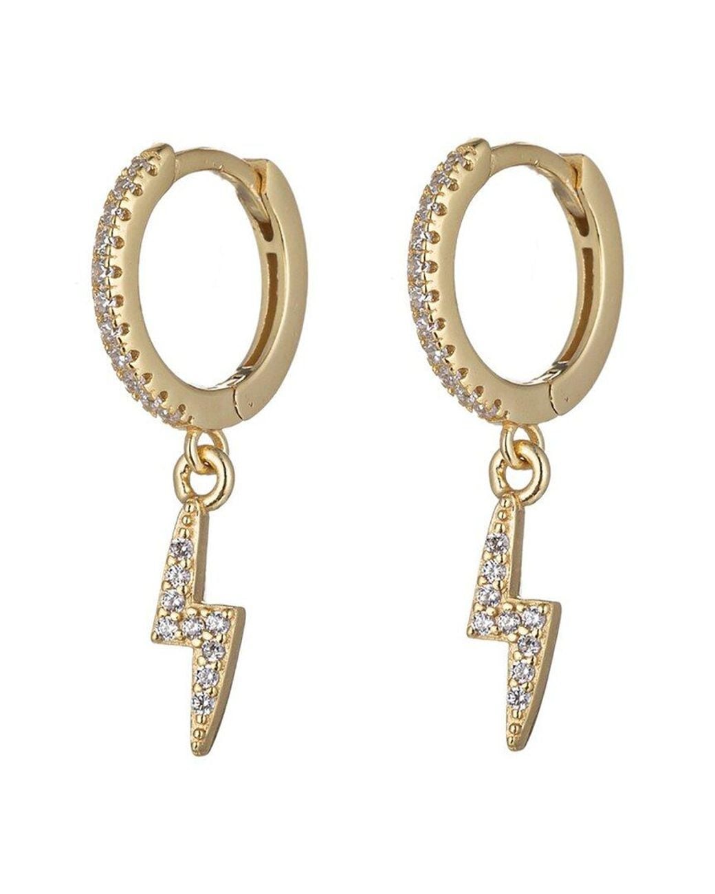 Eye Candy LA Metallic Cz Clara Huggie Earrings