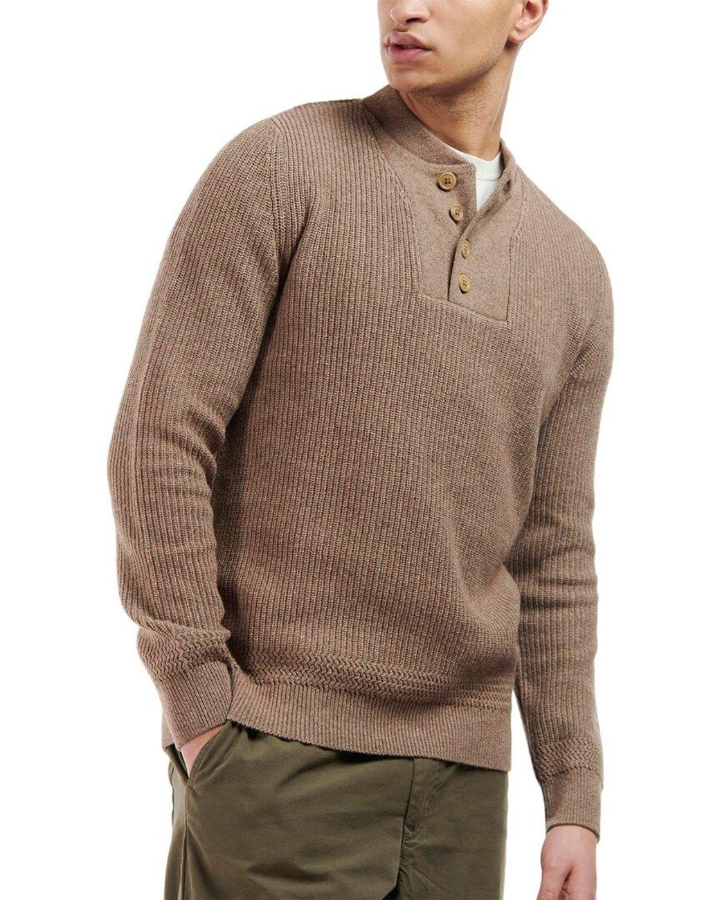 Barbour Cors Wool-blend Sweater in Brown for Men | Lyst
