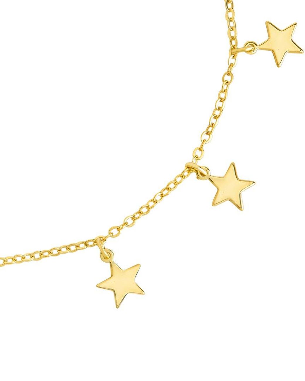 Sterling Forever Metallic 14K Plated Star Anklet