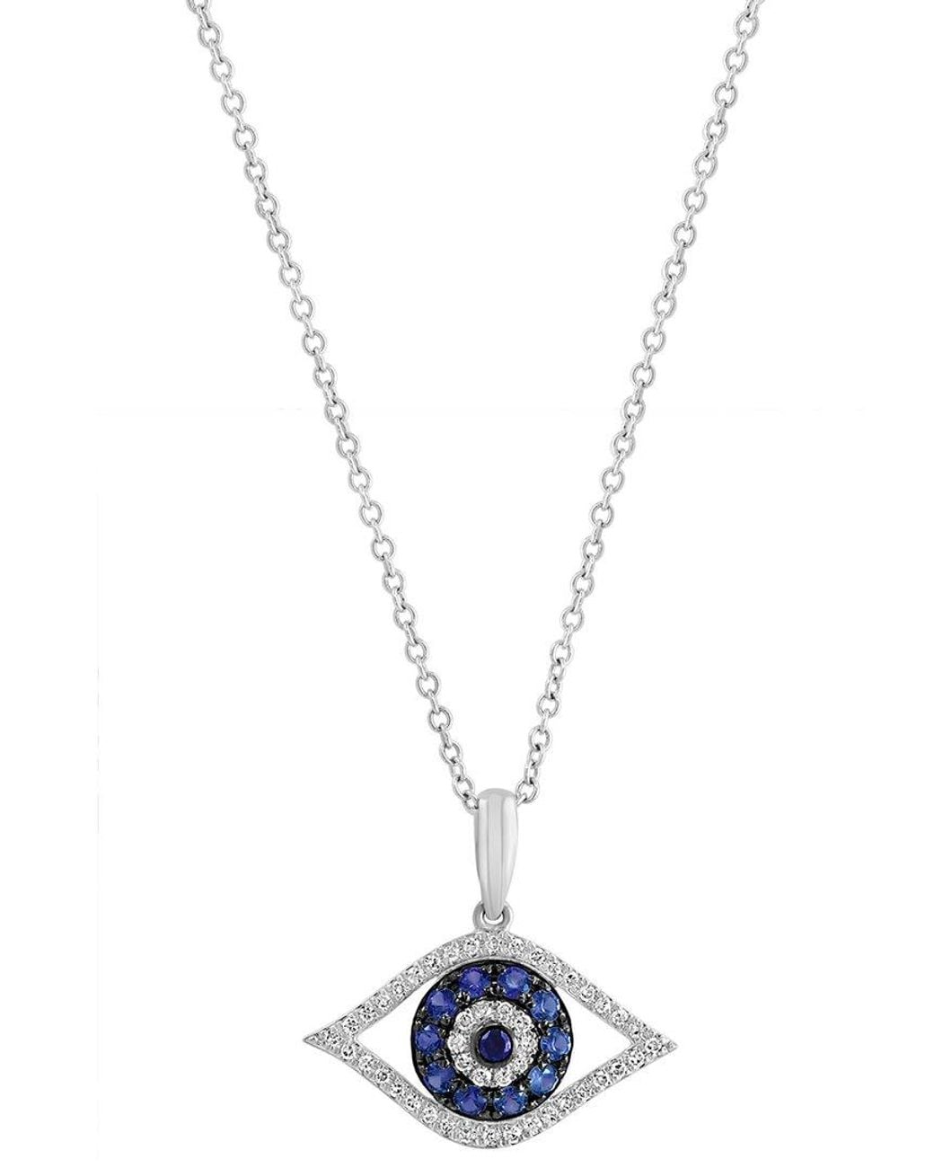 Effy Fine Jewelry White 14K 0.14 Ct. Tw. Diamond Necklace
