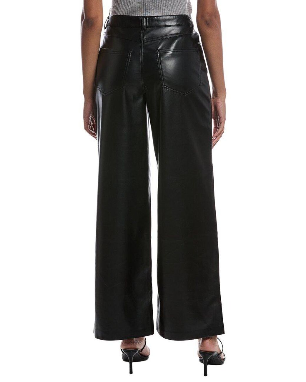 Z Supply Black Marli Wide Leg Leather Pant