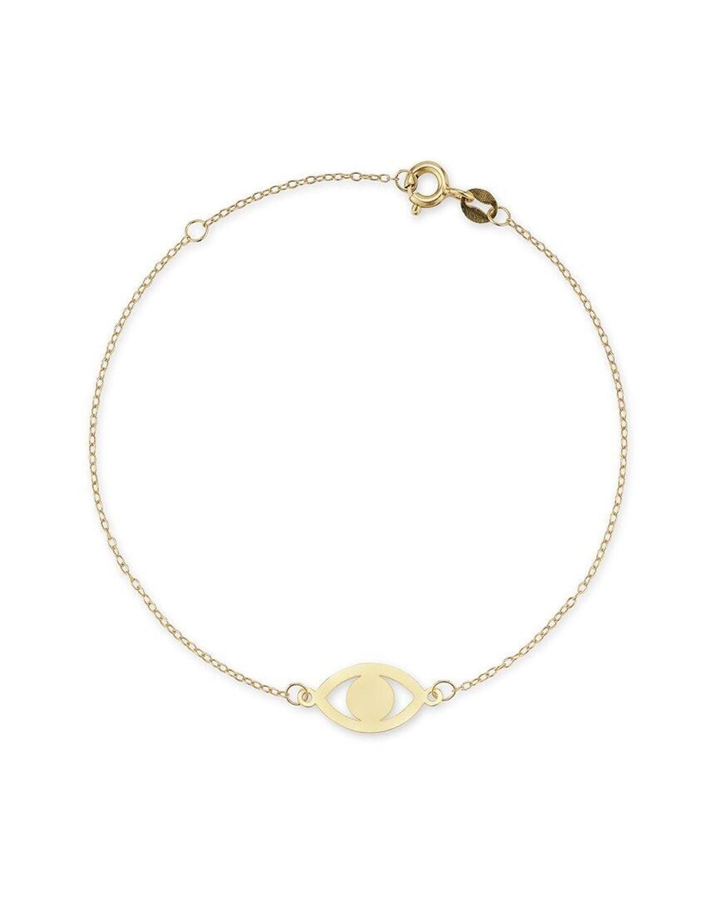 Italian Gold Metallic 14K Eye Bracelet