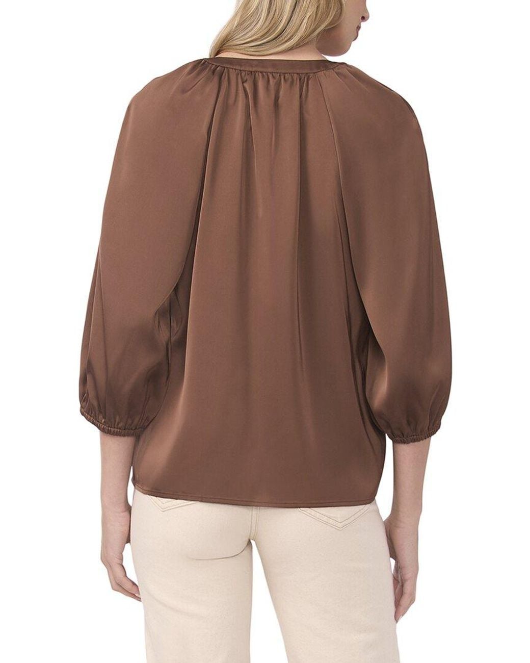 Vince Camuto Brown Raglan Sleeve Blouse