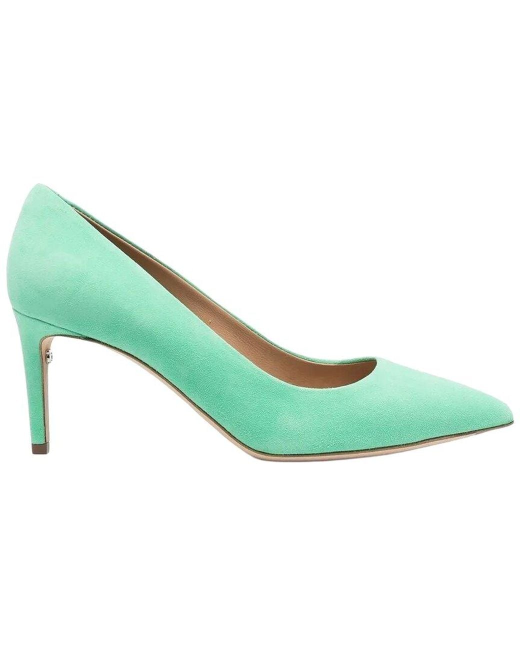 Ferragamo Green Ilary Leather Pump