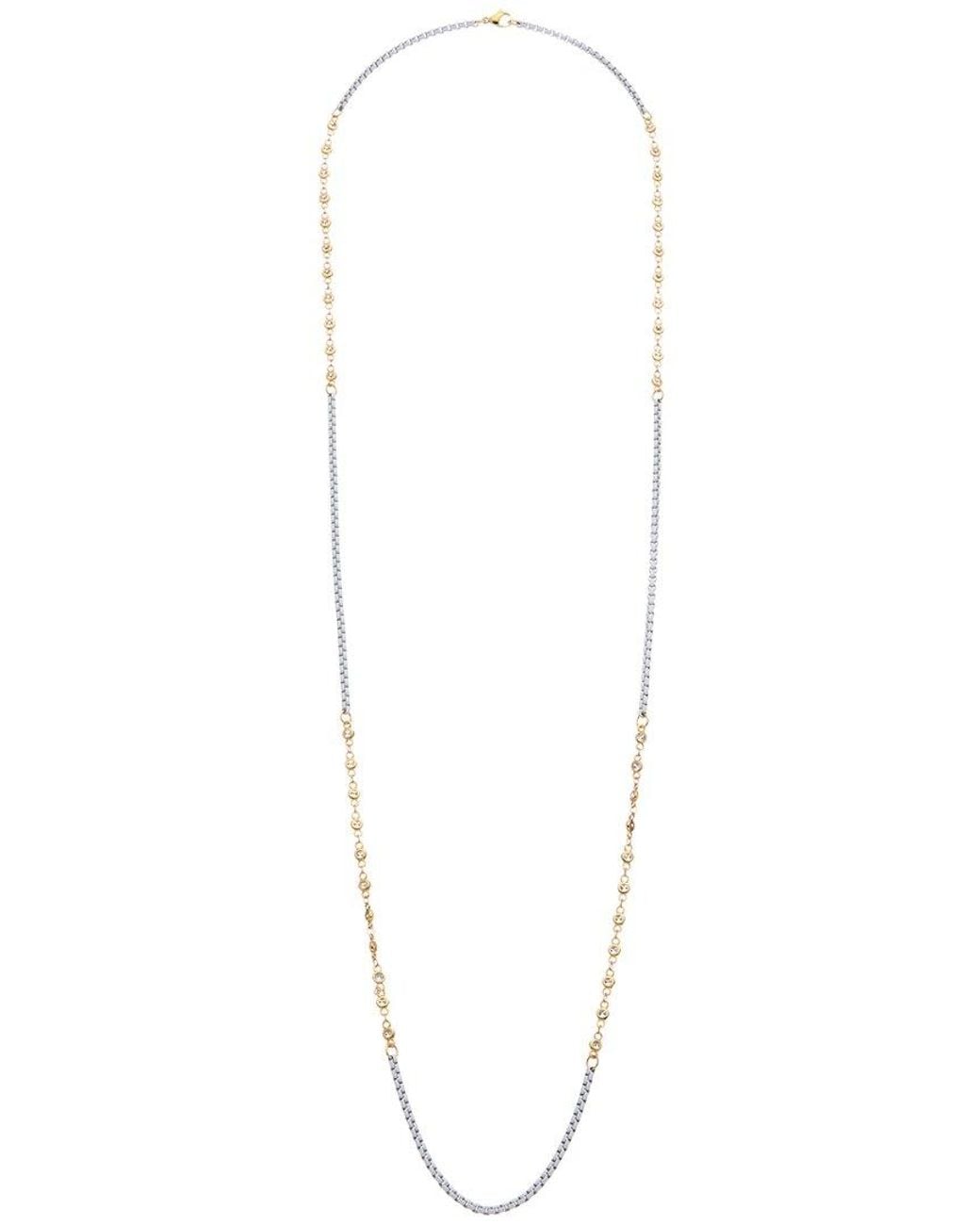 Juvell Metallic 18K Plated Cz Link Necklace
