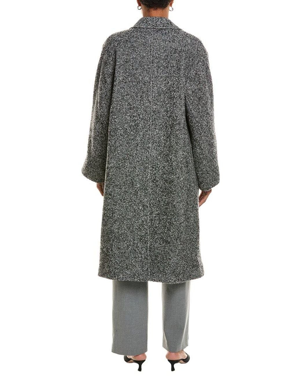 Vince Gray Wool-Blend Overcoat