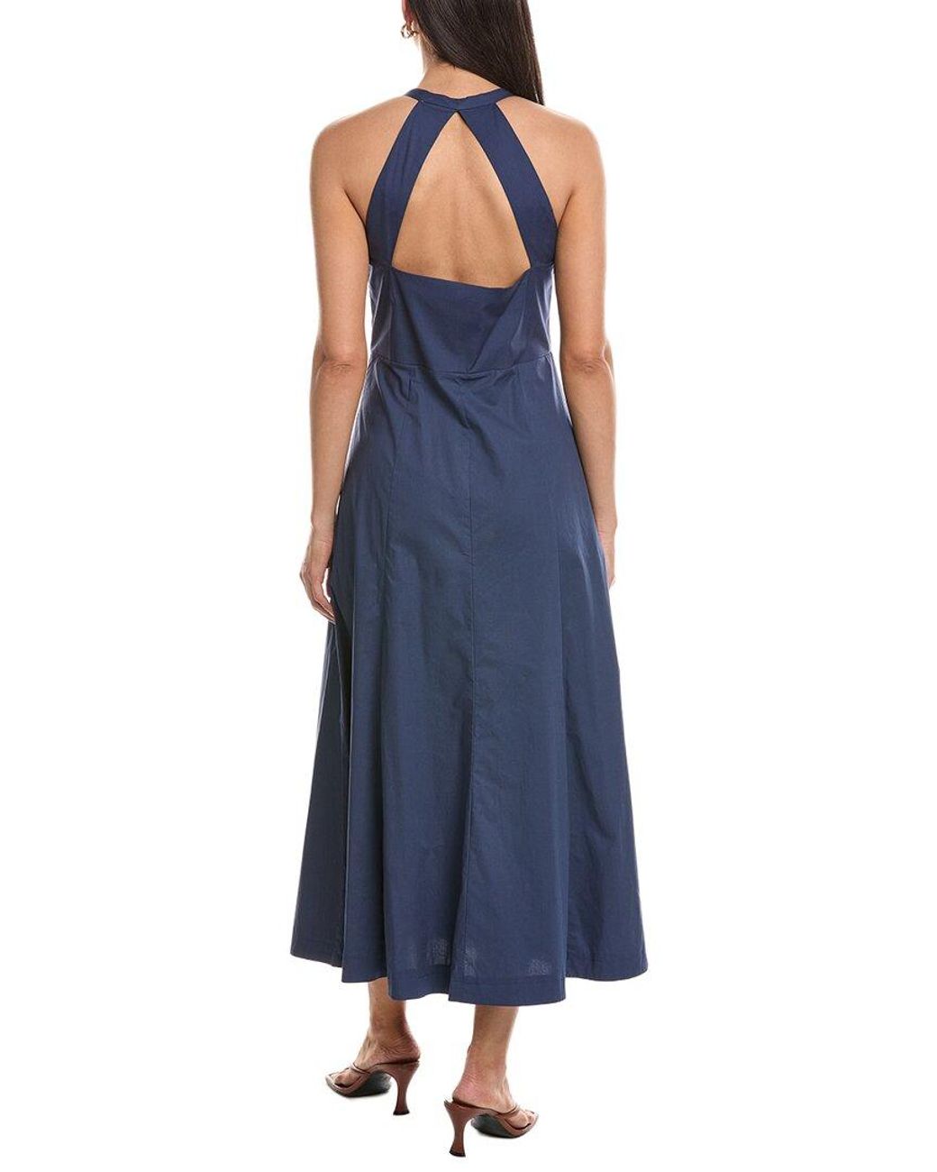 Marella Blue Pioppo Midi Shirtdress